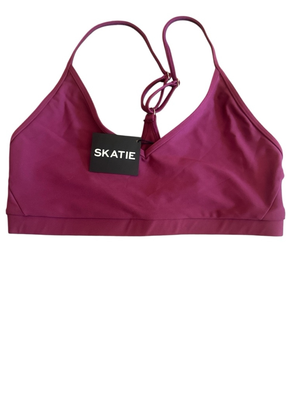 Skatie Deep Magenta adjustable Sports Bralette Sz L